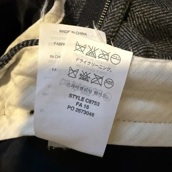 Jcrew Bowery Slim fit Charcoal Wool Dress Pants Women's size 34 x 34 - Picture 11 of 11